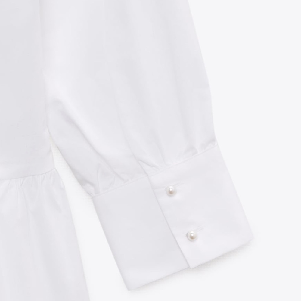 Zara Voluminous Poplin Dress - Picture 6 of 14